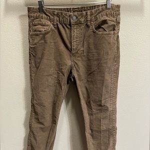 American Eagle Outfitters corduroy pan, 33X33, Brown.